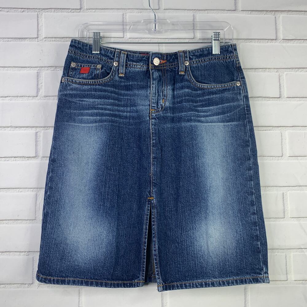 vintage Y2K Bongo jean skirt bareback dark blue denim Let Me B juniors size 3